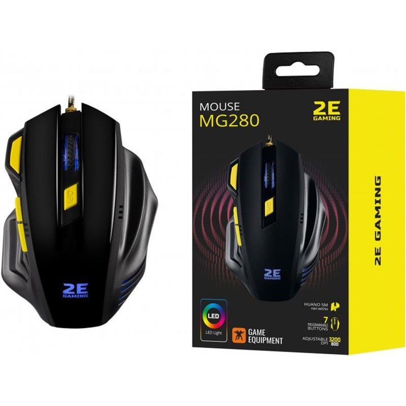 Мишка 2E Gaming MG280 LED Black (2E-MG280UB) USB