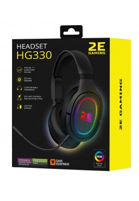 Гарнітура 2E Gaming HG330 RGB 7.1 Black (2E-HG330BK-7.1)