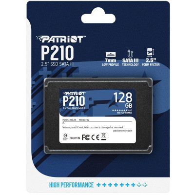 Накопичувач SSD  128GB Patriot P210 2.5` SATAIII TLC (P210S128G25) Накопичувач SSD  128GB Patriot P210 2.5` SATAIII TLC (P210S128G25)