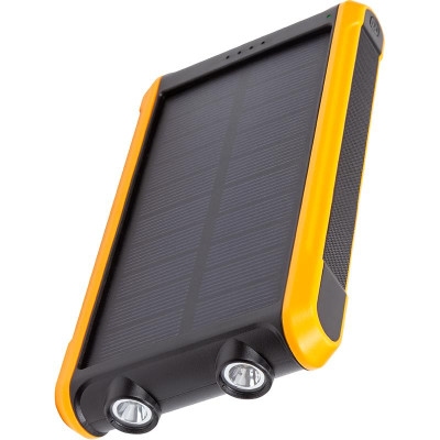 Універсальна мобільна батарея PowerPlant 10000mAh, 2xUSB-A, сонячна панель 5.5V-0,2A