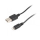 Кабель Cablexpert USB - Lightning (M/M), 1 м, Black (CC-USB2-AMLM-1M)