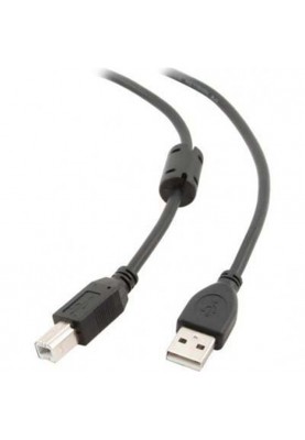 Кабель Maxxter USB - USB Type-B V 2.0 (M/M), 3 м, феритовий фільтр, Black (UF-AMBM-10) пакет
