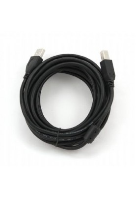 Кабель Cablexpert USB - USB Type-B V 2.0 (M/M), 4.5 м, Феритовий фільтр, чорний (CCF-USB2-AMBM-15)