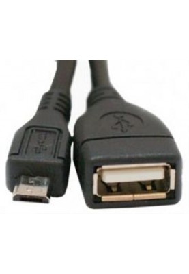 Кабель Atcom USB - micro USB V 2.0 (F/M), 0.8 м, чорний (16028)