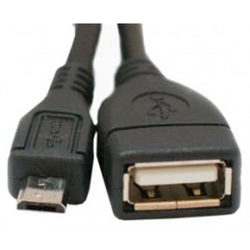 Кабель Atcom USB - micro USB V 2.0 (F/M), 0.1 м, чорний (3792)