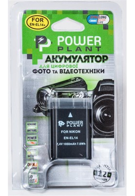 Акумулятор PowerPlant Nikon EN-EL14 Chip 1050mAh