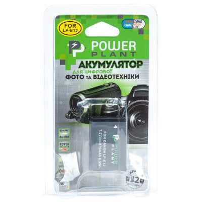 Акумулятор PowerPlant Canon LP-E12 875mAh