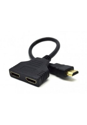 Кабель-розгалужувач Cablexpert HDMI - 2хHDMI (M/F), 0.3 м, Black (DSP-2PH4-04)