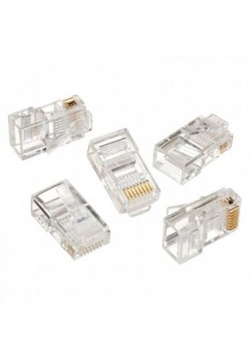 Конектор RJ 45 Cablexpert (LC-8P8C-001/10) із позолоченими контактами (10 шт/уп)