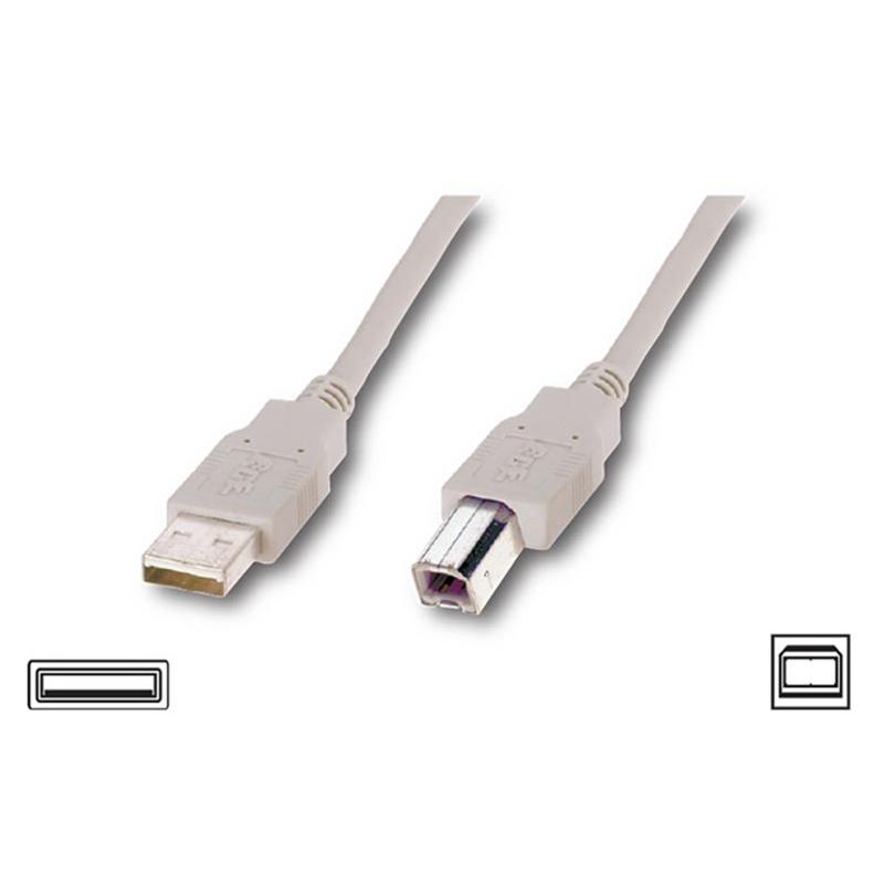 Кабель Atcom USB - USB Type-B V 2.0 (M/M), 1.8 м, ферит, білий (3795) пакет