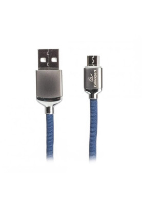 Кабель Cablexpert USB - micro USB V 2.0 (M/M), преміум, 1 м, синій (CCPB-M-USB-07B)