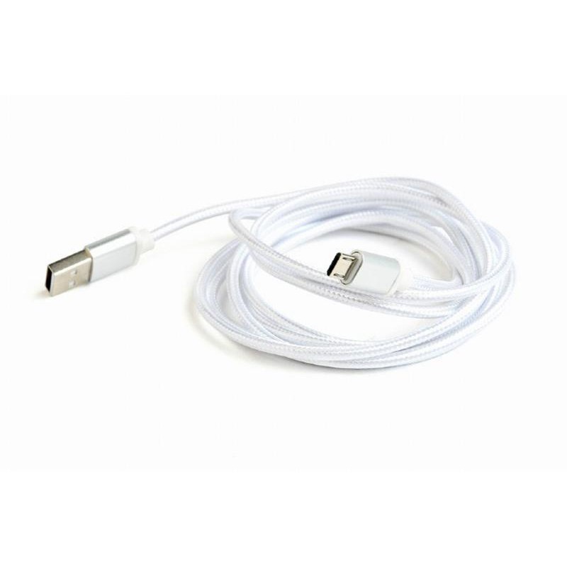 Кабель Cablexpert USB - micro USB V 2.0 (M/M), 1.8 м, сріблястий (CCB-mUSB2B-AMBM-6-S)