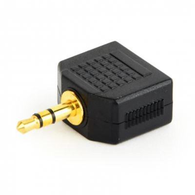 Адаптер Cablexpert (CCA-415A) 3.5 mm M-2х3.5 mm F, чорний