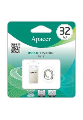 Флеш-накопичувач USB 32GB Apacer AH111 Silver/Crystal (AP32GAH111CR-1)