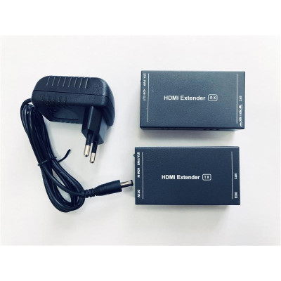 Подовжувач Atcom HDMI - RJ-45 (F/F), до 60 м, Black (14371)