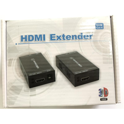 Подовжувач Atcom HDMI - RJ-45 (F/F), до 60 м, Black (14371)