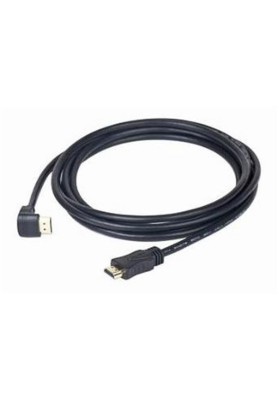 Кабель Cablexpert HDMI - HDMI V 1.4 (M/M), вилка/кутова вилка, 3 м, чорний (CC-HDMI490-10) пакет