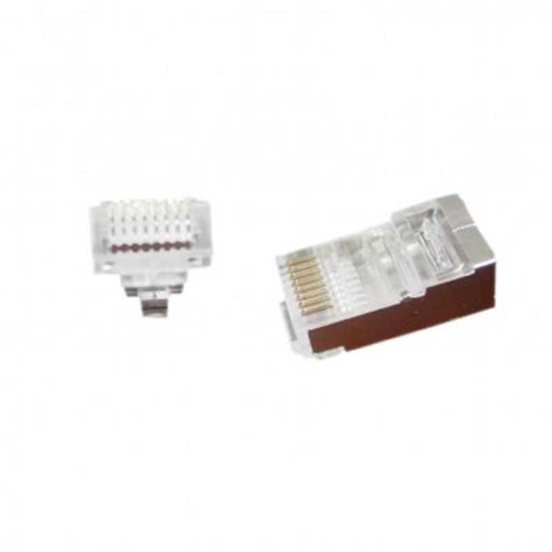 Конектор RJ 45 Cablexpert (LC-PTF-01/50) екранований, із позолоченими контактами, 50 шт/уп