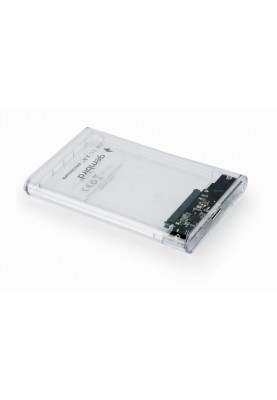 Зовнішня кишеня Gembird для підключення SATA HDD 2.5", USB 3.0, пластик, Transparent (EE2-U3S9-6)