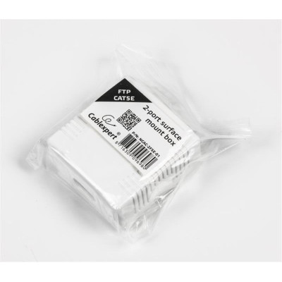 Розетка Cablexpert (NCAC-2F5E-01) 2хRJ-45, Cat5Е, зовнішня, біла Розетка Cablexpert (NCAC-2F5E-01) 2хRJ-45, Cat5Е, зовнішня, біла