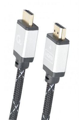 Кабель Cablexpert HDMI - HDMI V 2.0 (M/M), 1 м, чорний/сірий (CCB-HDMIL-1M) коробка