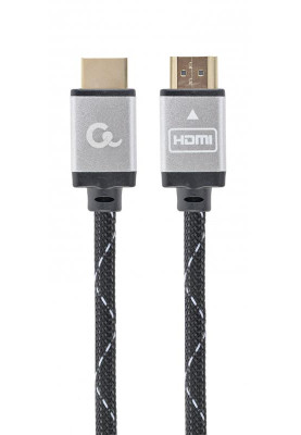 Кабель Cablexpert HDMI - HDMI V 2.0 (M/M), 1 м, чорний/сірий (CCB-HDMIL-1M) коробка