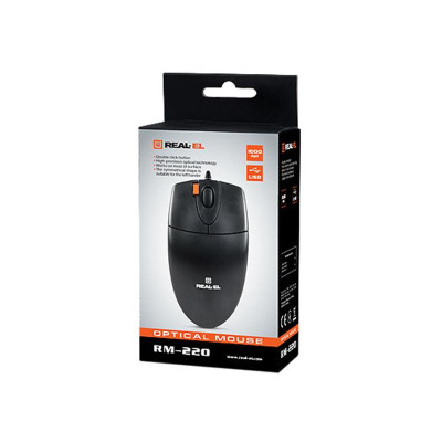 Миша REAL-EL RM-220 Black (EL123200026)