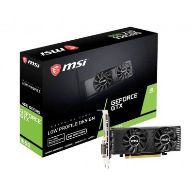 Відеокарта GF GTX 1650 4GB GDDR5 Low Profile OC MSI (GeForce GTX 1650 4GT LP OC)