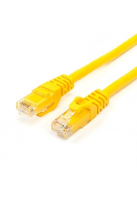 Патч-корд UTP Atcom RJ45, Cat.6, мідь, 1 м, жовтий