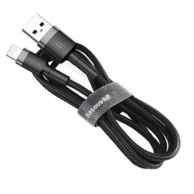 Кабель Baseus Cafule USB-Lightning, 2м Grey-Black (CALKLF-CG1)