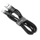 Кабель Baseus Cafule USB-Lightning, 2м Grey-Black (CALKLF-CG1)