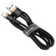 Кабель Baseus Cafule USB-Lightning, 0.5м Gold-Black (CALKLF-AV1)