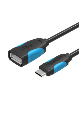 Кабель Vention USB 3.1 Type-C-OTG USB3.0 AF, 0.25 m, Black (VAS-A51-B025)