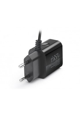 Мережевий зарядний пристрій REAL-EL CH-217 (2USB, 2.1A) Black + кабель Lightning