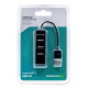 Концентратор Grand-X Travel 4хUSB2.0 Black (GH-403)