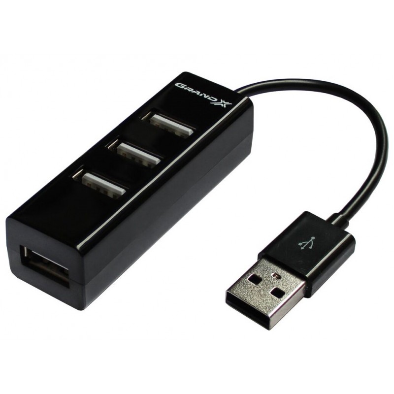 Концентратор Grand-X Travel 4хUSB2.0 Black (GH-403)