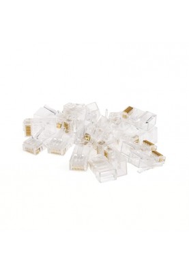 Конектор RJ45 Atcom (14373) 8p8c, 23-24 AWG (0,57-0,50 мм), Cat.6, 100шт