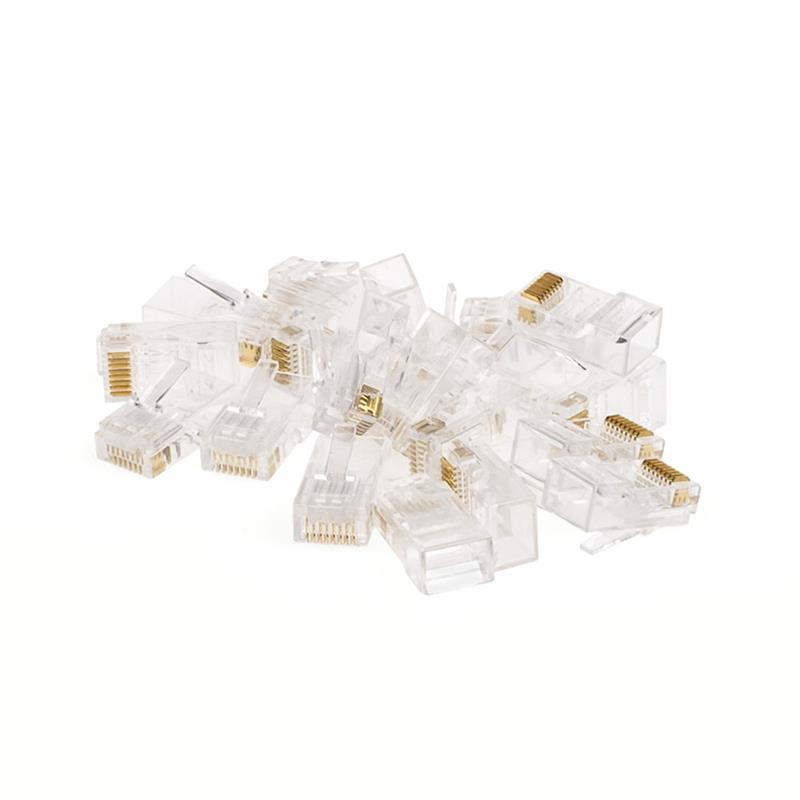 Конектор RJ45 Atcom (14373) 8p8c, 23-24 AWG (0,57-0,50 мм), Cat.6, 100шт