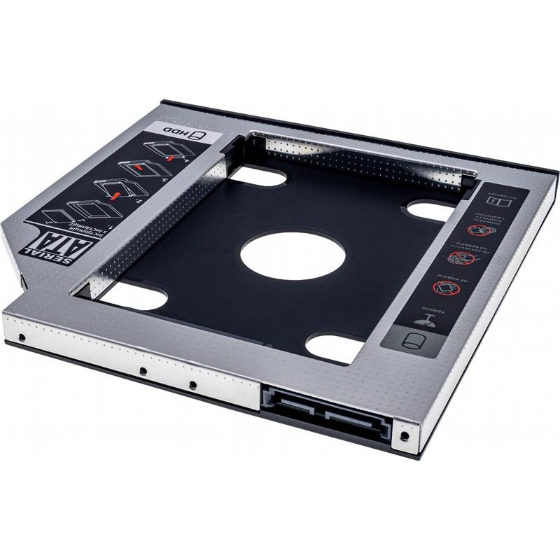 Адаптер Grand-X HDD 2.5" у відсік приводу ноутбука SATA/SATA3 Slim 9,5mm (HDC-24C)