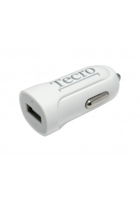 Автомобільний зарядний пристрій Tecro (1USBх2.1A) White (TCR-0121AW)