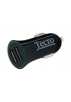 Автомобільний зарядний пристрій Tecro (2USBх2.1A) Black (TCR-0221AB)