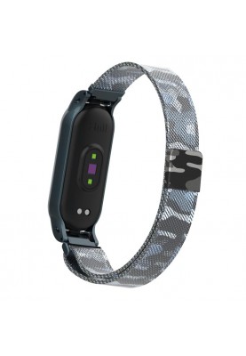 Ремінець Armorstandart Milanese Magnetic Band для Xiaomi Mi Band 5/Mi Band 6 Khaki White (ARM56857)