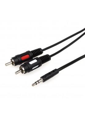 Аудіо-кабель Atcom 3.5 мм - 2xRCA (M/M), 0.8 м, Black (10810) пакет