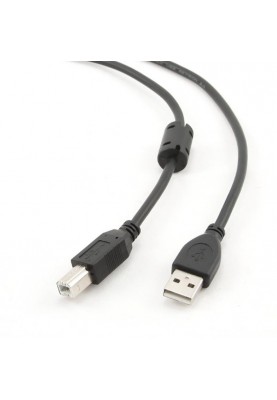 Кабель Cablexpert USB - USB Type-B V 2.0 (M/M), 3.0 м, Феритовий фільтр, чорний (CCF-USB2-AMBM-10)