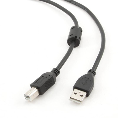 Кабель Cablexpert USB - USB Type-B V 2.0 (M/M), 3.0 м, Феритовий фільтр, чорний (CCF-USB2-AMBM-10) Кабель Cablexpert USB - USB Type-B V 2.0 (M/M), 3.0 м, Феритовий фільтр, чорний (CCF-USB2-AMBM-10)