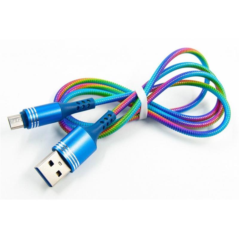 Кабель Dengos USB-microUSB 1м Rainbow (PLS-M-PRUZH-RAINBOW)