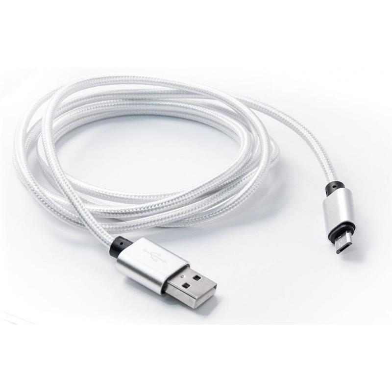 Кабель Dengos USB-microUSB 1.5м White (NTK-M-DL-WHITE)