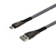 Кабель Grand-X USB-microUSB, 2А, 1м (FM09), плоский, упаковка гіфтбокс з вікном