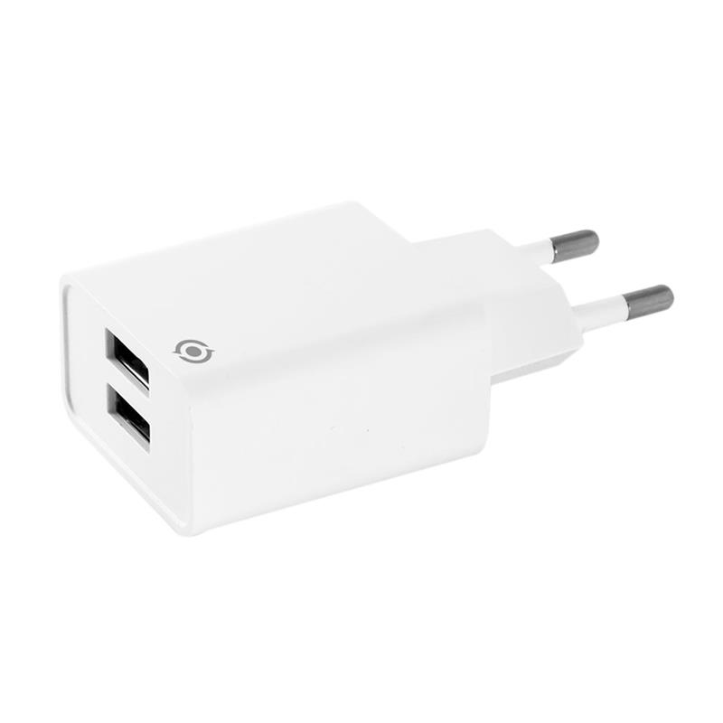 Мережевий зарядний пристрій Piko TC-242 (2USB, 2.4A) White (1283126477560)