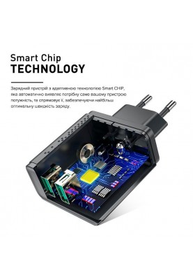 Зарядний пристрій Luxe Cube 2USB 2.4А Smart Black (8889998898996)